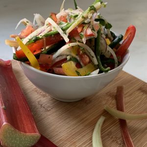 Rhubarb Jicama Slaw